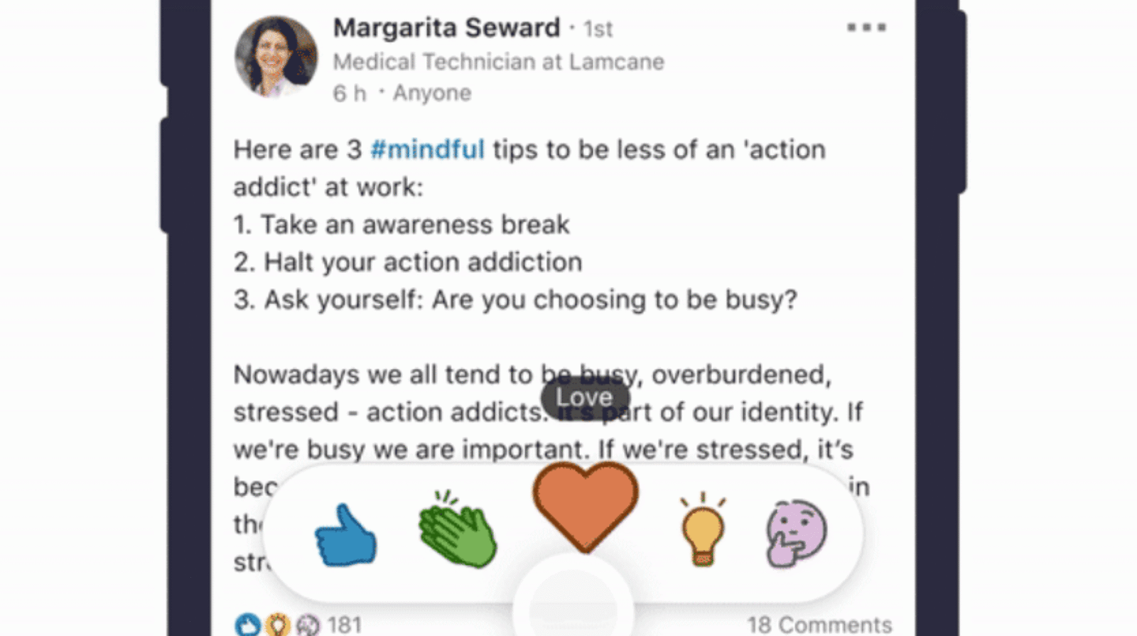 LinkedIn lance ses propres Reactions !