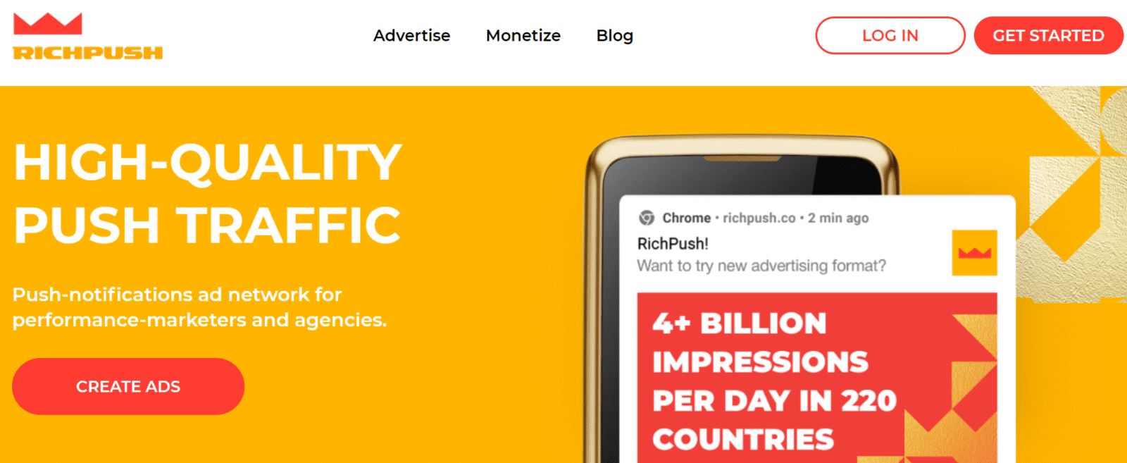 Comment créer une campagne d’annonces push sur le réseau de trafic RichPush