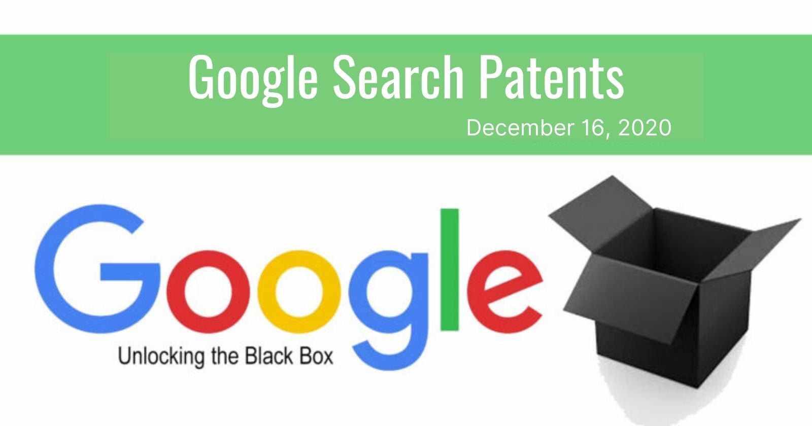 Mise à jour des brevets de recherche Google – 18 décembre 2020